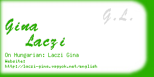 gina laczi business card